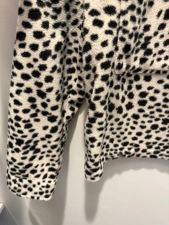 Brixton Women's Bowery Fleece Longsleeve Shirt cheetah-print jacket medium - Picture 7 of 12